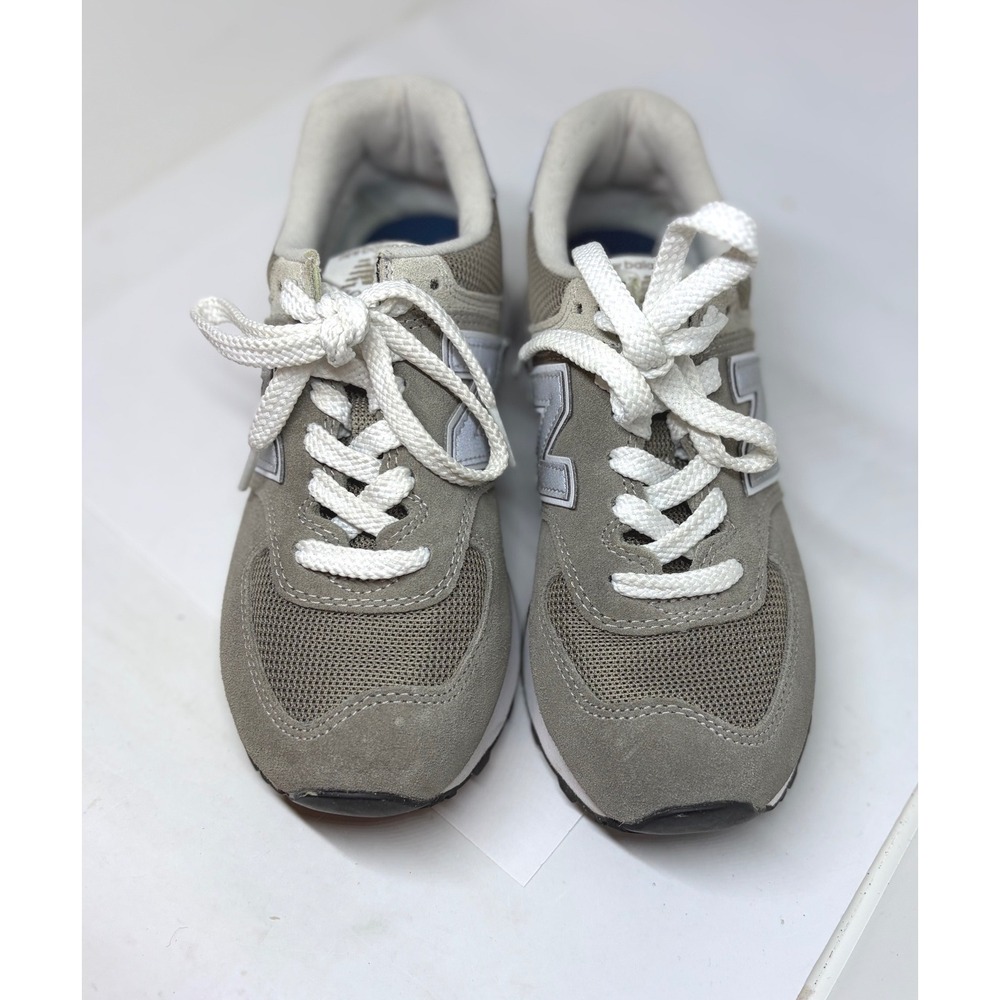 New Balance 574 Sneaker Womens 5.5 Grey Excellent Suede Mesh Core WL574EVG